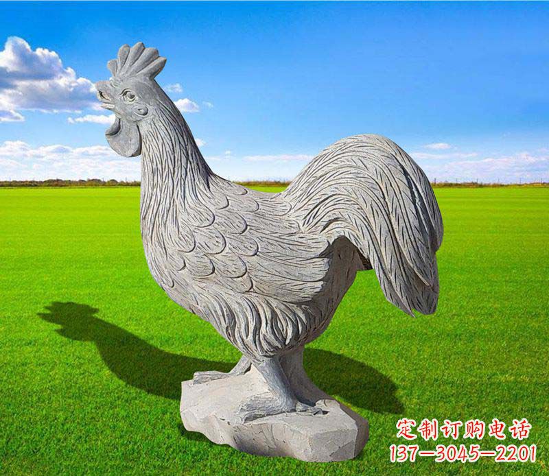 广州大理石公鸡雕塑精美的艺术瑰宝