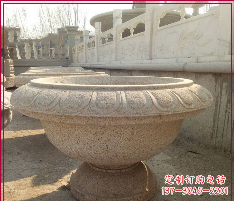 广州大理石花盆雕塑