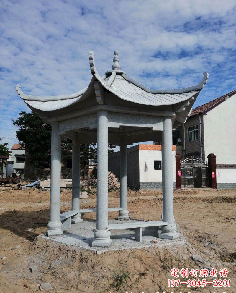 广州典雅大理石凉亭雕塑