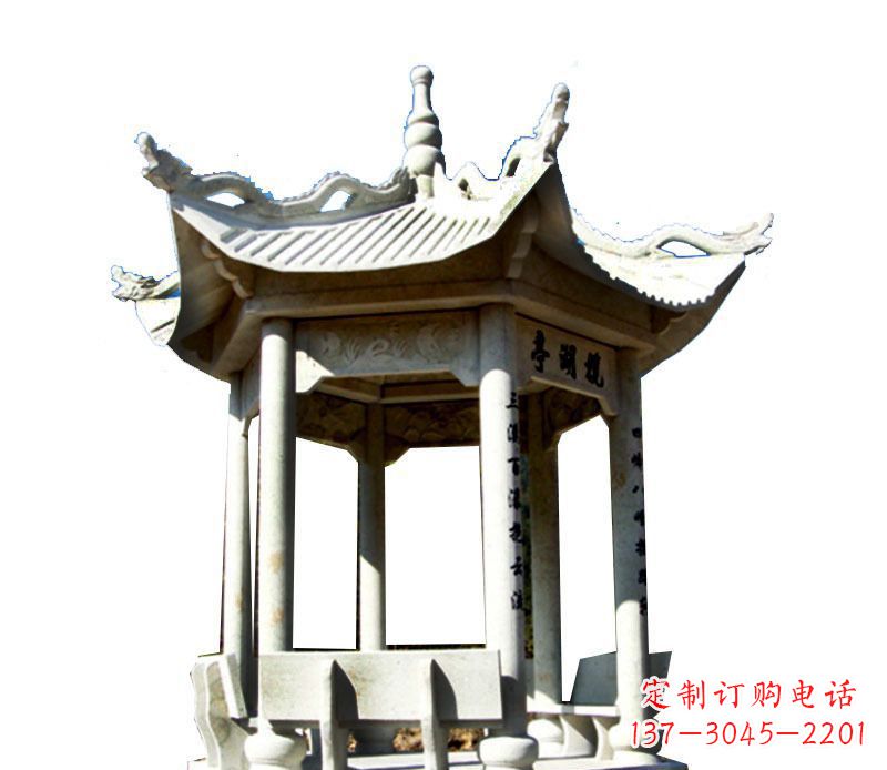 广州大理石凉亭石雕,历史韵味浓郁