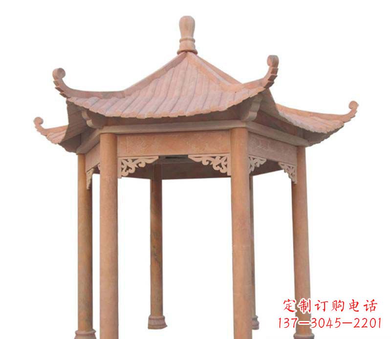 广州大理石六角凉亭雕塑