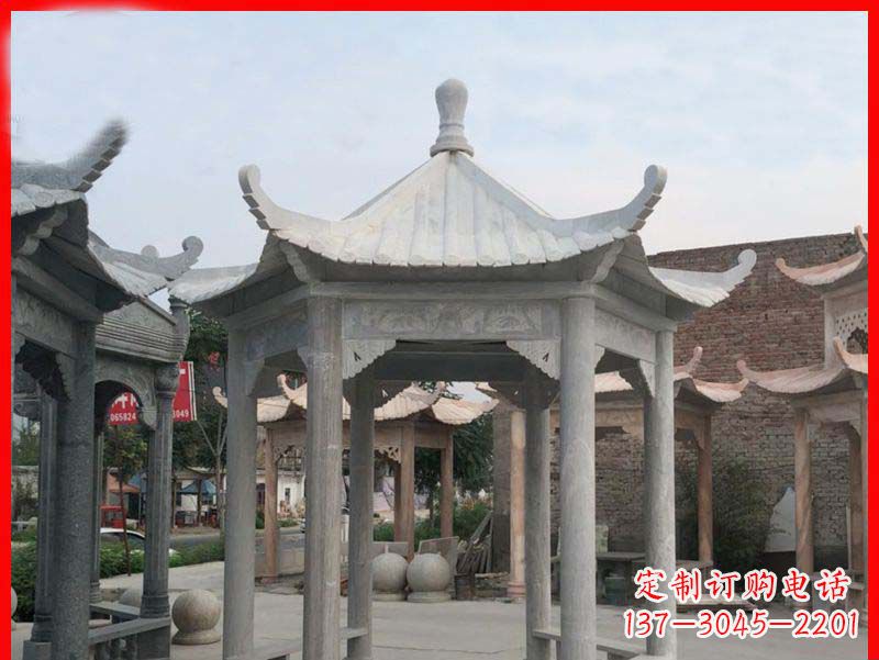 广州大理石凉亭石雕