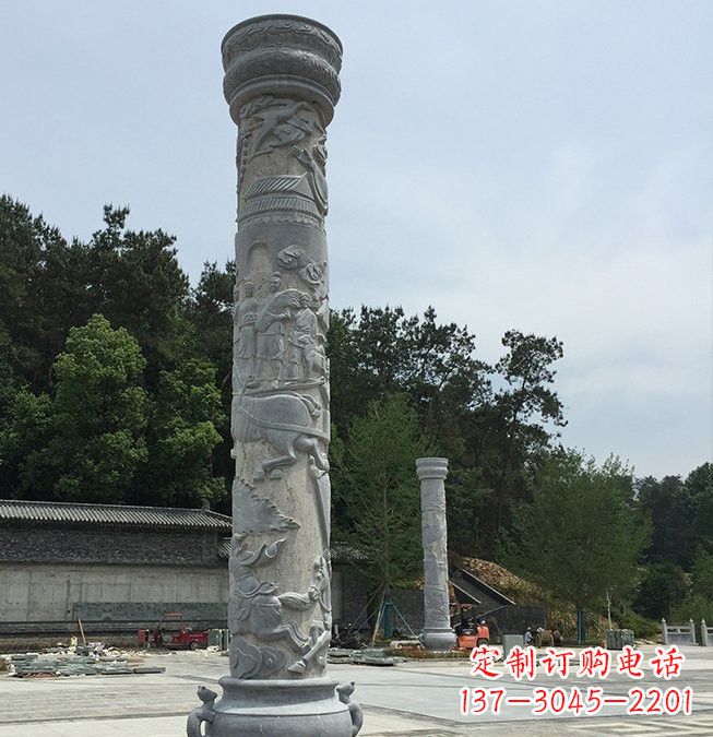 广州大理石龙柱雕塑