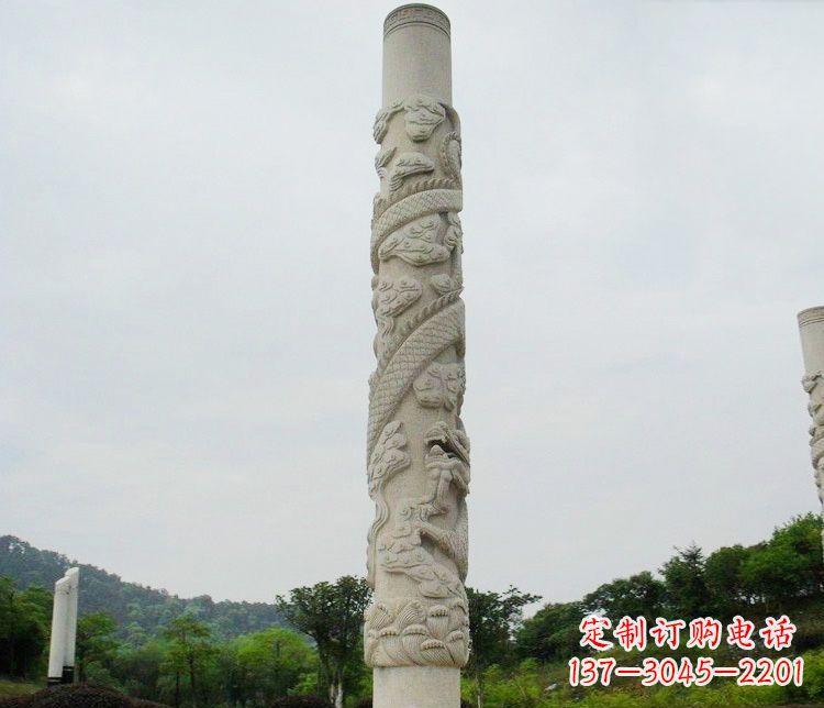广州大理石盘龙柱雕塑