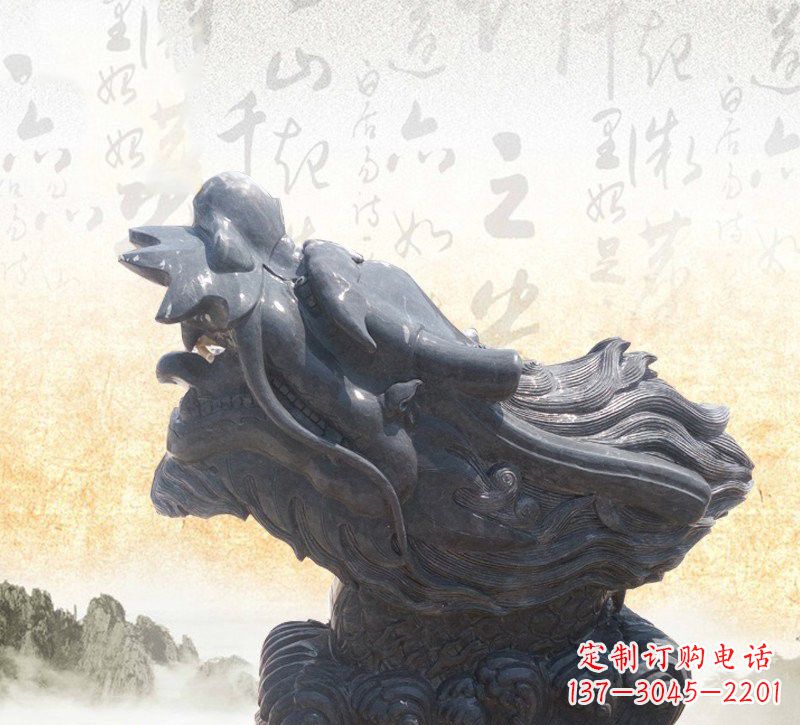 广州新潮大理石龙头雕塑