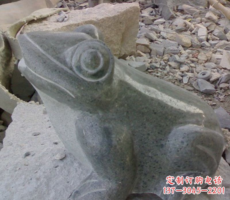 广州大理石青蛙石雕-质感细腻引人注目