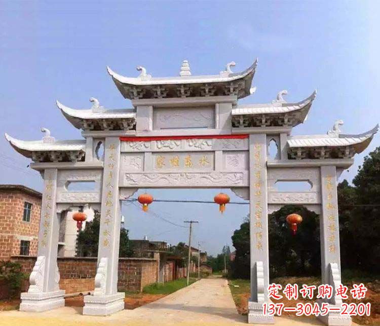 广州大理石牌坊石雕