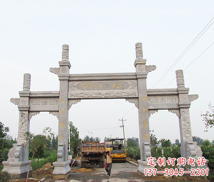 广州大理石牌坊石雕，艺术精髓永不凋零