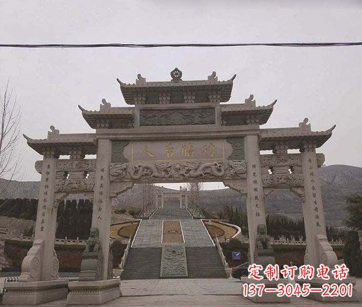 广州大理石牌坊石雕,精美别致,艺术魅力无限