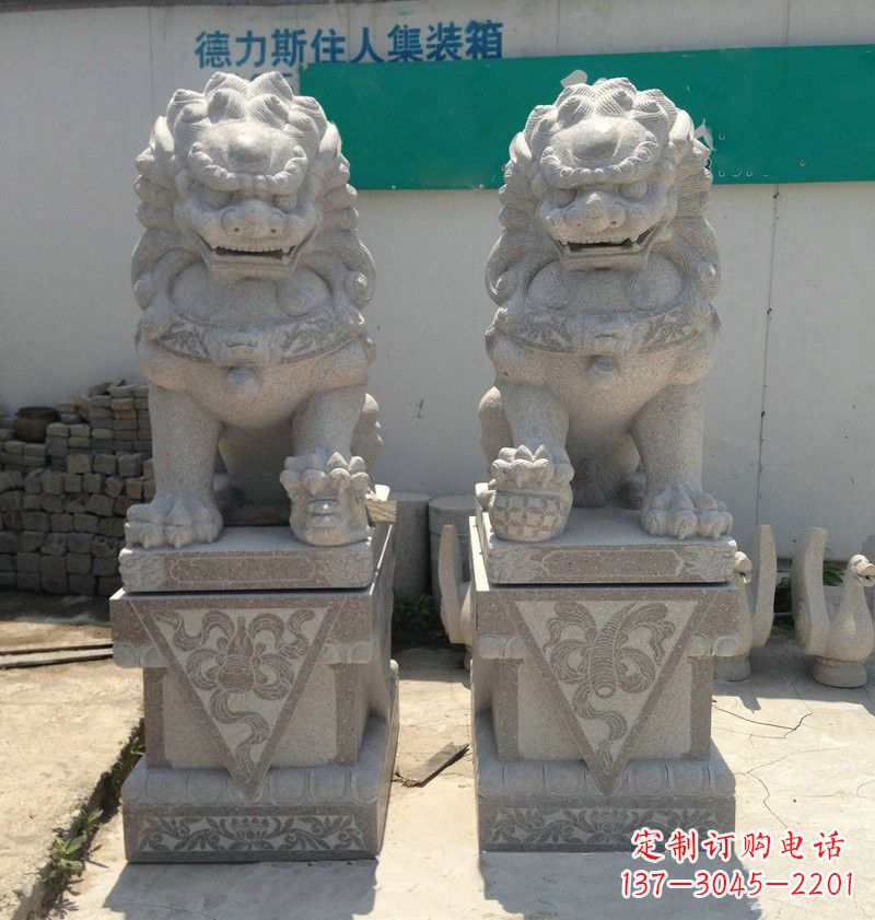 广州精致大理石狮子雕塑