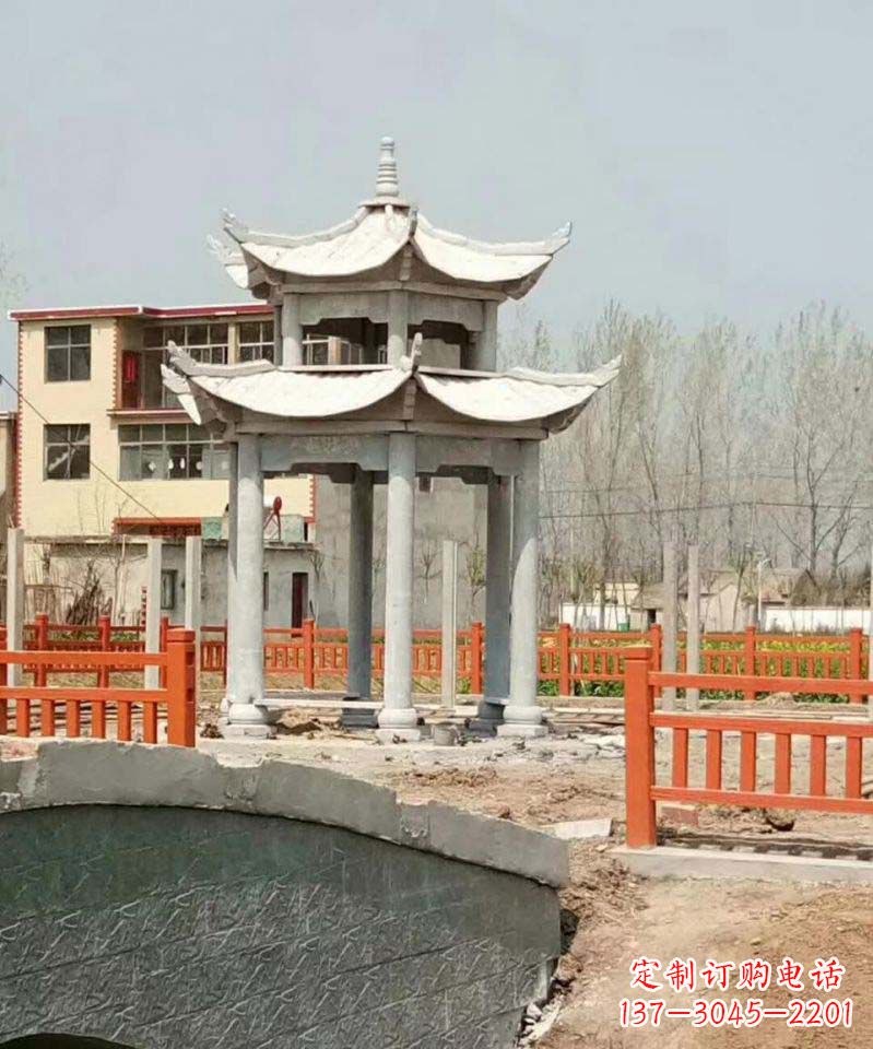 广州大理石双层凉亭雕塑
