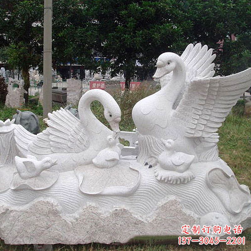 广州大理石天鹅精美雕塑