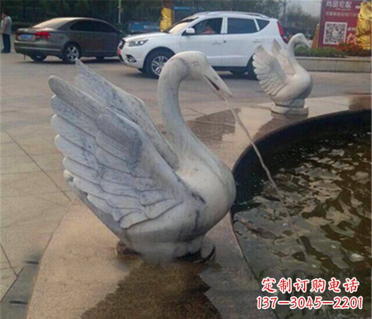 广州大理石天鹅喷泉石雕
