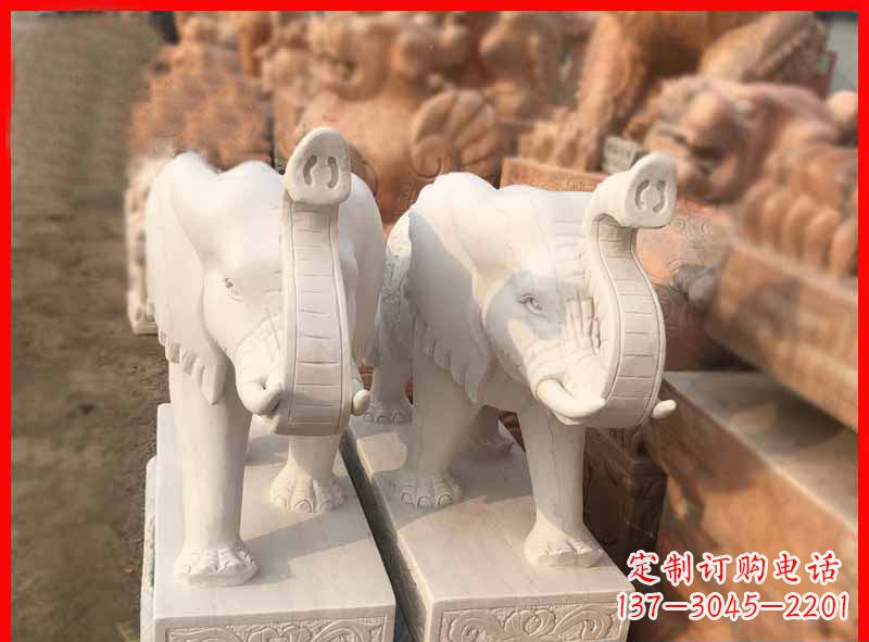 广州产品名称大理石小象招财石雕