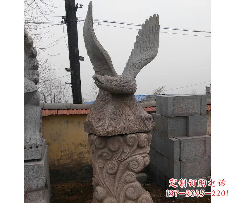 广州绚丽振翅的大理石雄鹰雕塑