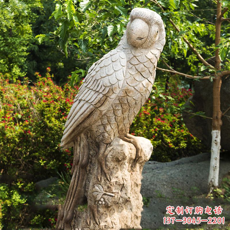 广州大理石鹦鹉雕塑,完美点缀生活空间