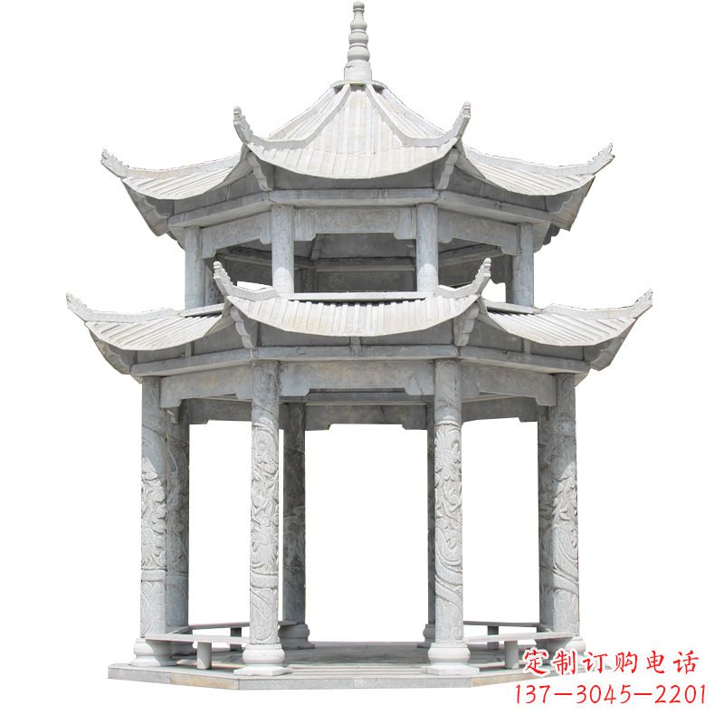 广州大理石古建凉亭雕塑