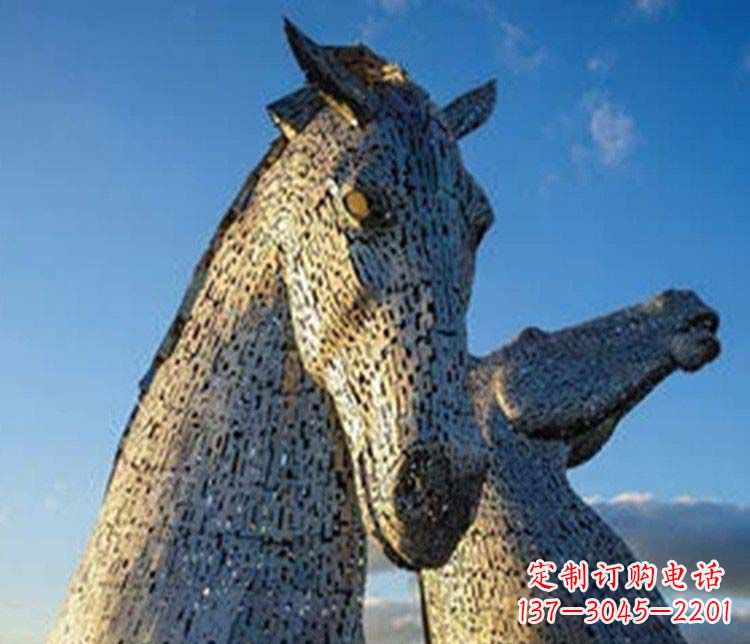 广州大型不锈钢抽象马雕塑