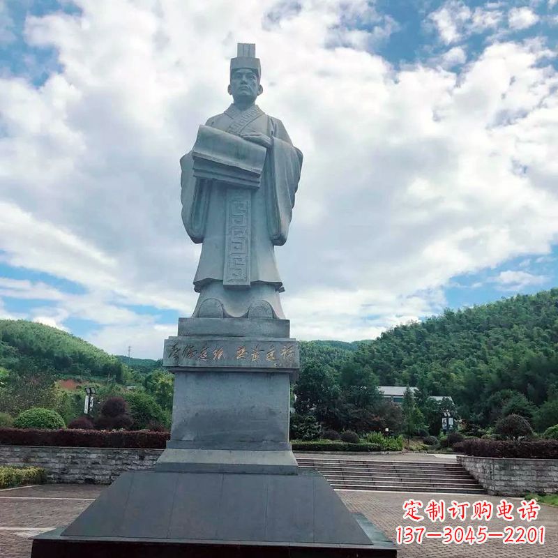 广州大型蔡伦石雕像-景区广场历史文化名人雕塑