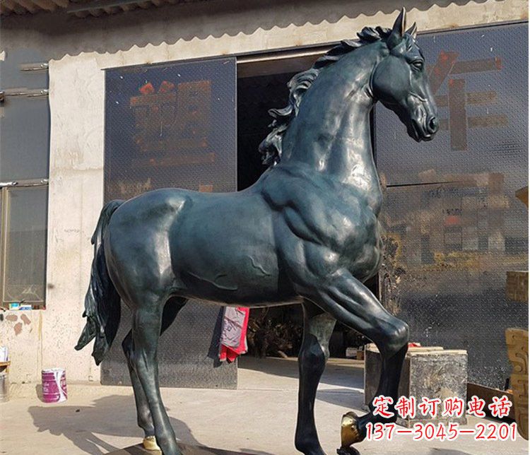 广州中领雕塑大型公园铸铜马雕塑