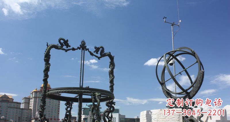 广州大型浑天仪广场景观铜雕