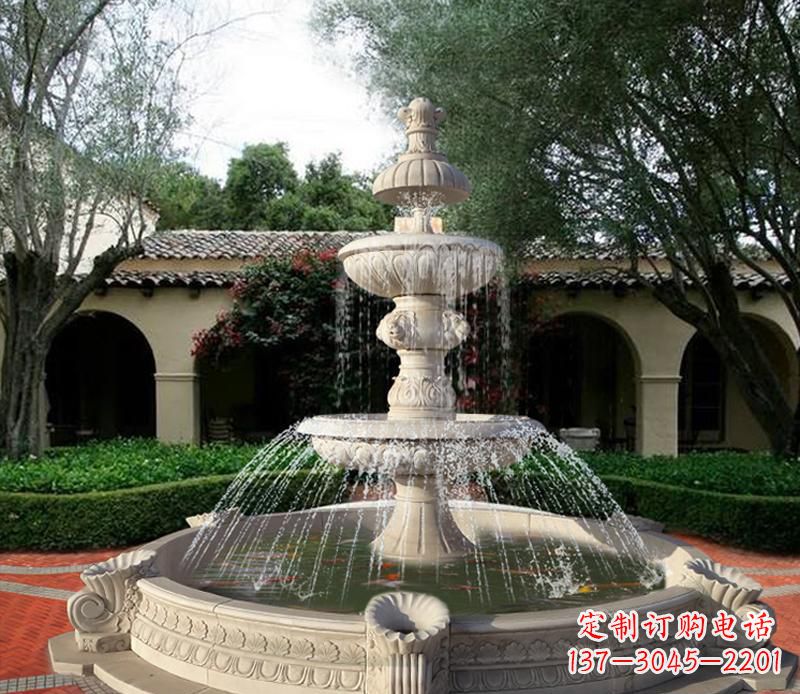 广州绚丽的喷泉石雕塑