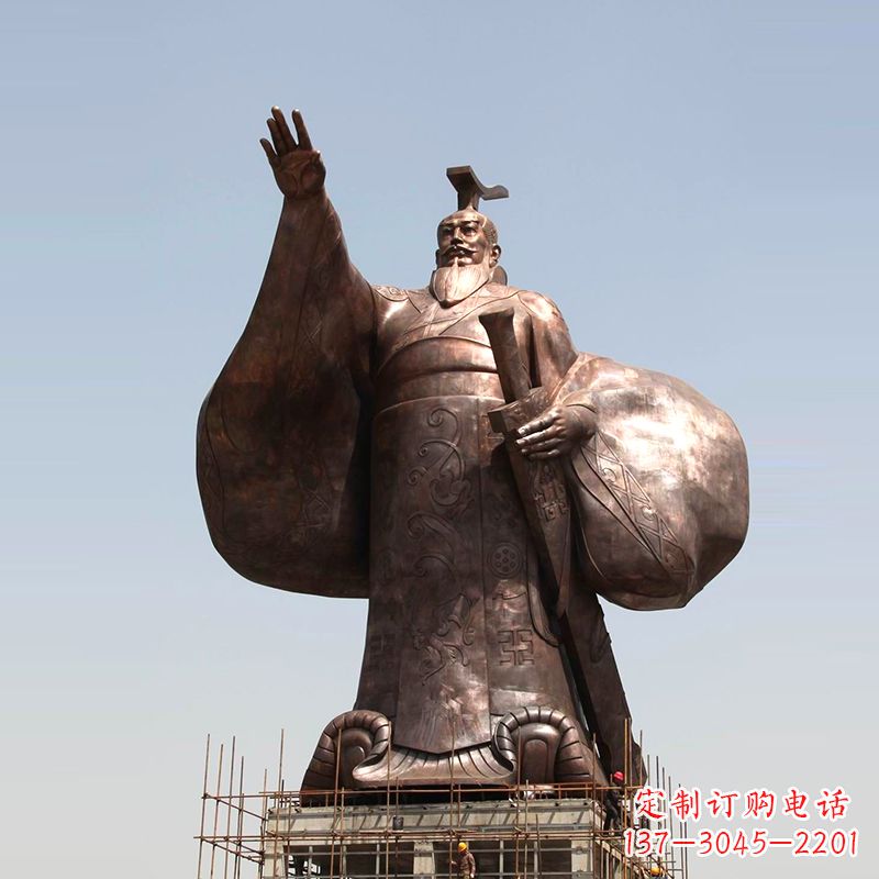广州大型景区历史名人秦始皇铜雕景观塑像