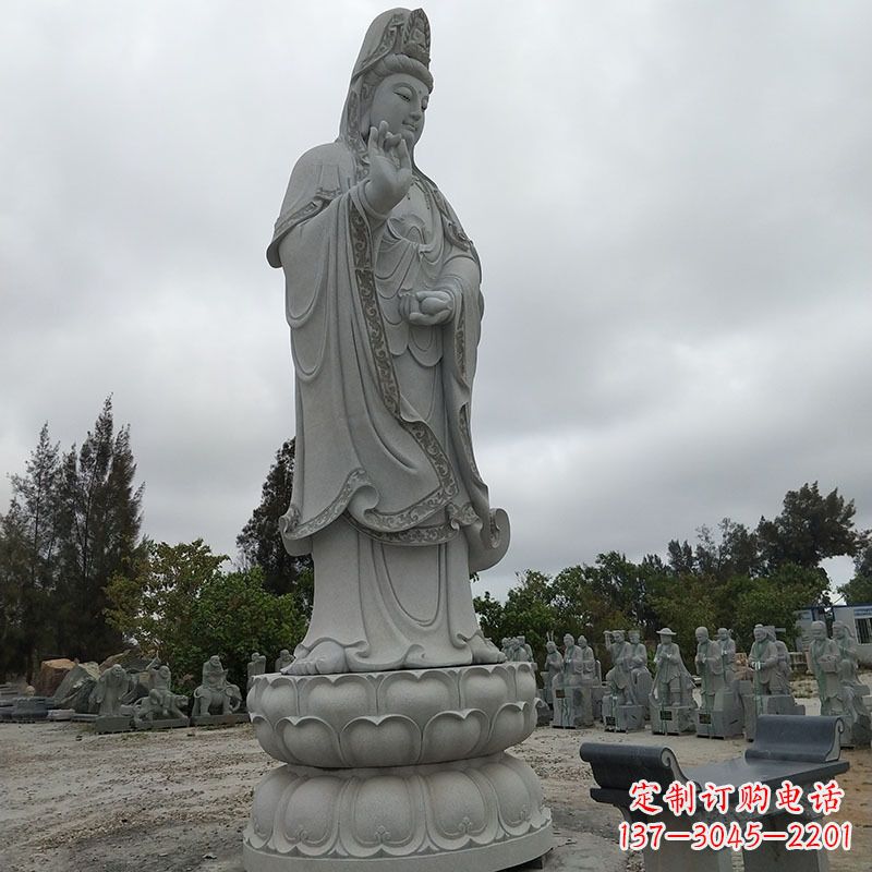 广州高端青石观音雕塑