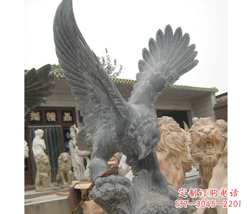 广州中领雕塑神秘的老鹰石雕