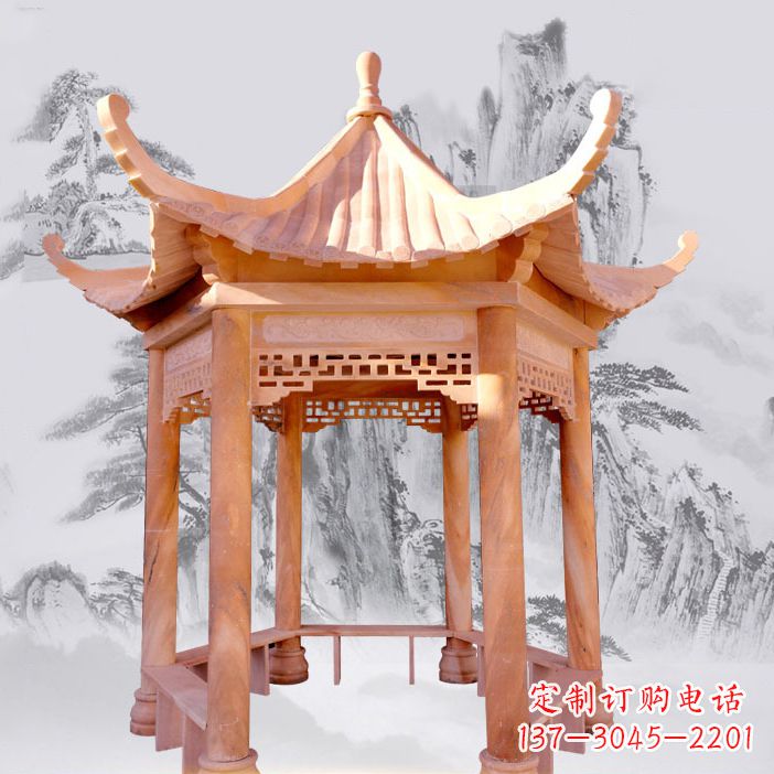 广州优雅大理石雕刻凉亭