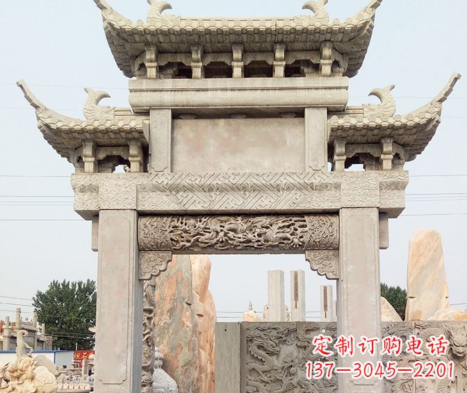 广州特色大理石牌坊石雕