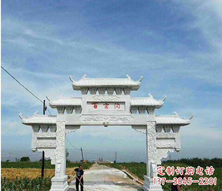 广州单门石牌坊石雕_2