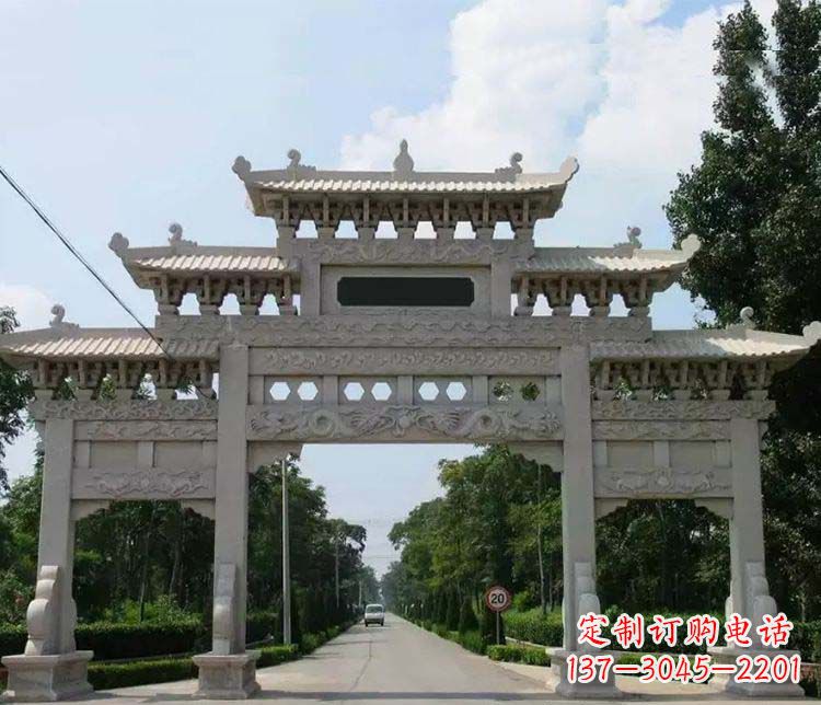 广州定制牌坊雕塑,传承中国传统文化