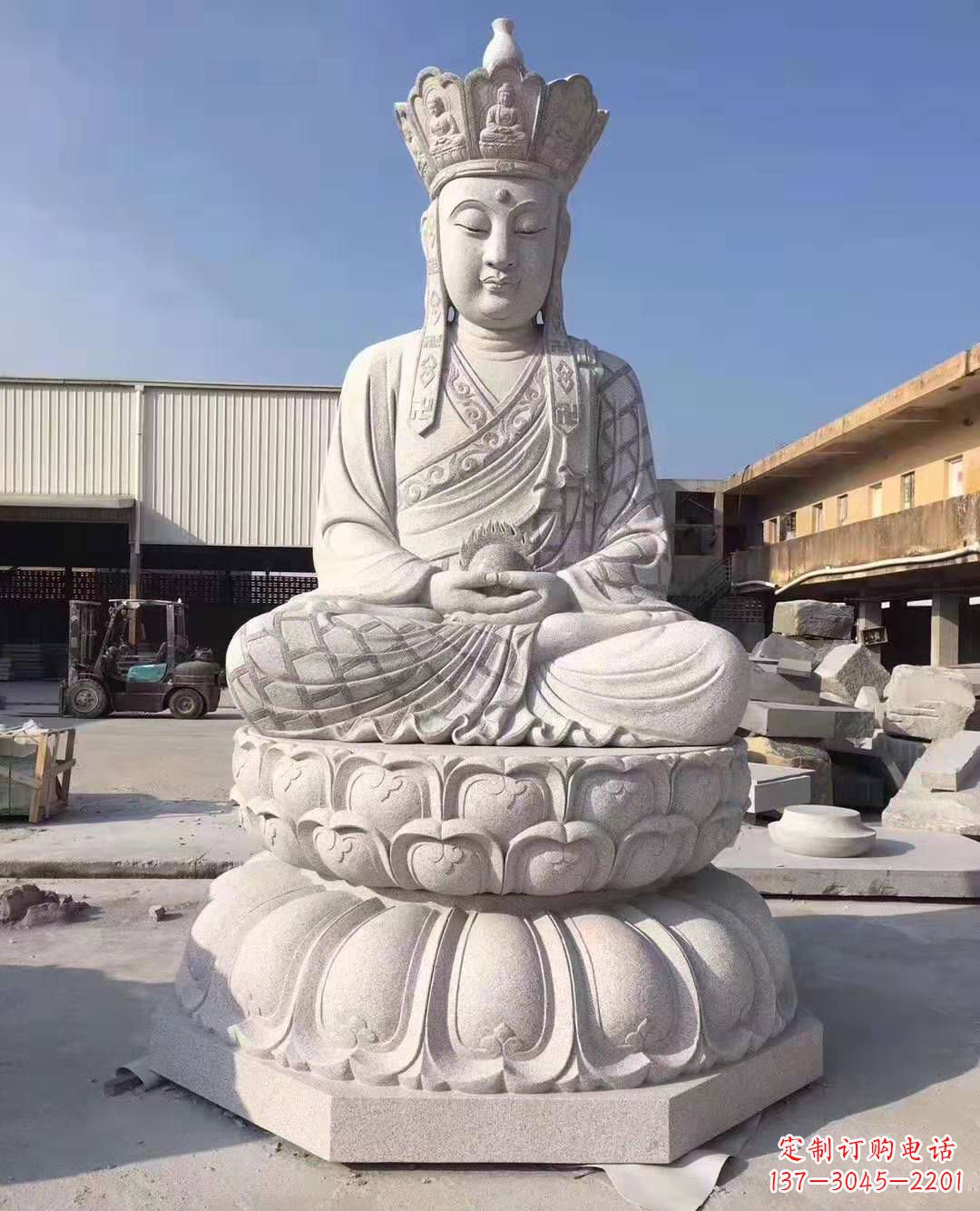 广州地藏王石雕佛像摆件寺庙景观雕塑 