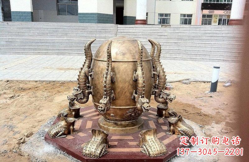 广州精致细节 壮丽地动仪铜雕