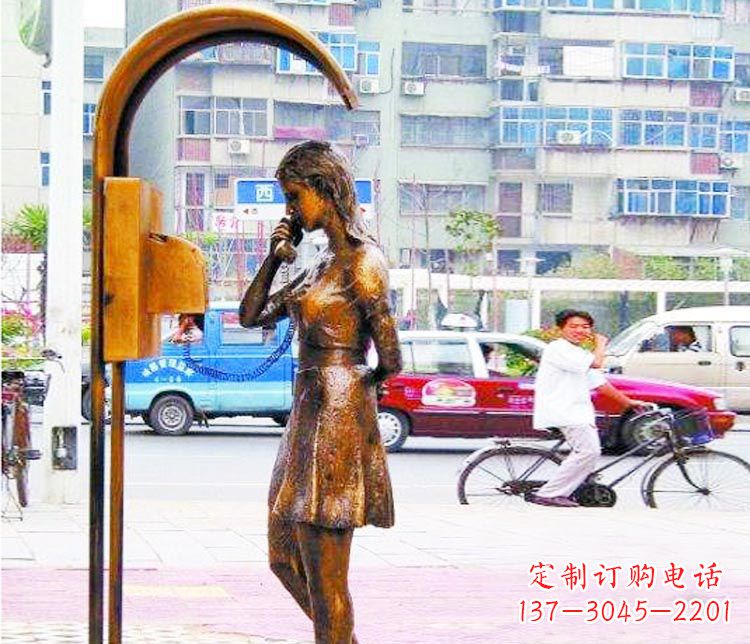广州女孩铜雕塑——艺术的象征