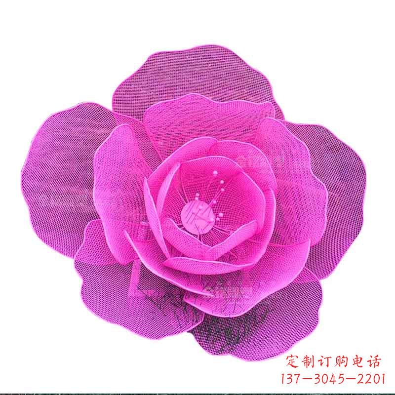 广州定制不锈钢镂空花朵雕塑定做铁艺玫瑰花金属雕像订景观园林摆件_31