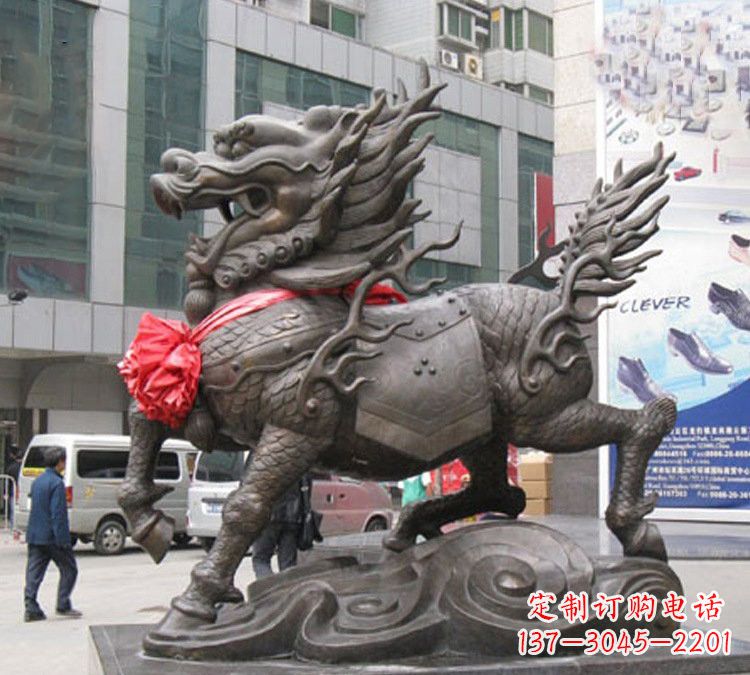 广州铜雕大型麒麟雕塑