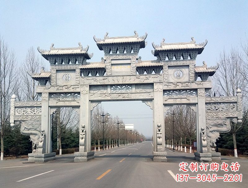 广州中领雕塑装饰性牌坊雕塑