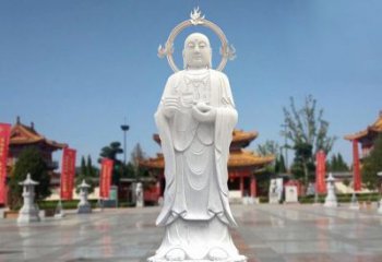 广州大理石地藏菩萨雕塑象征佛法的传承