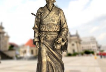 广州东汉末年著名医学家华佗仿铜雕塑