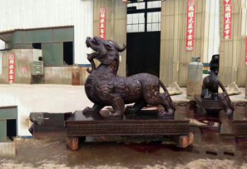 广州独角兽铸铜雕塑—精雕细琢的艺术瑰宝