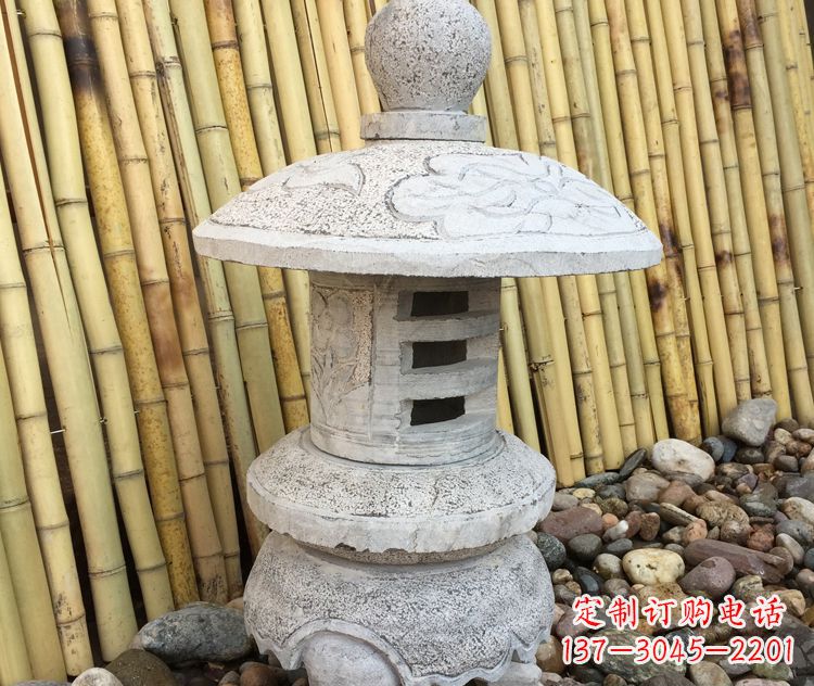 广州仿古公园照明灯笼石雕