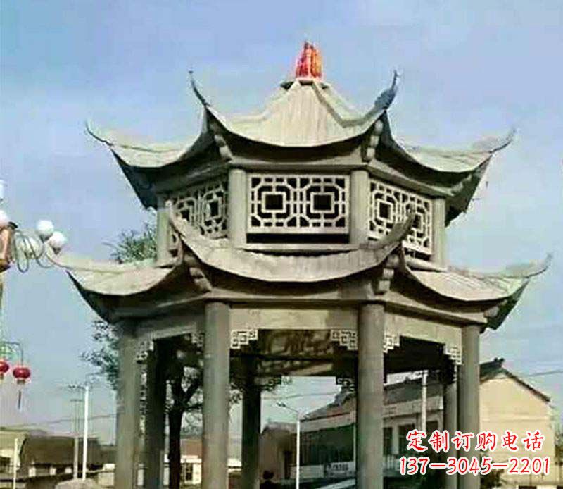 广州精美仿古石凉亭雕塑