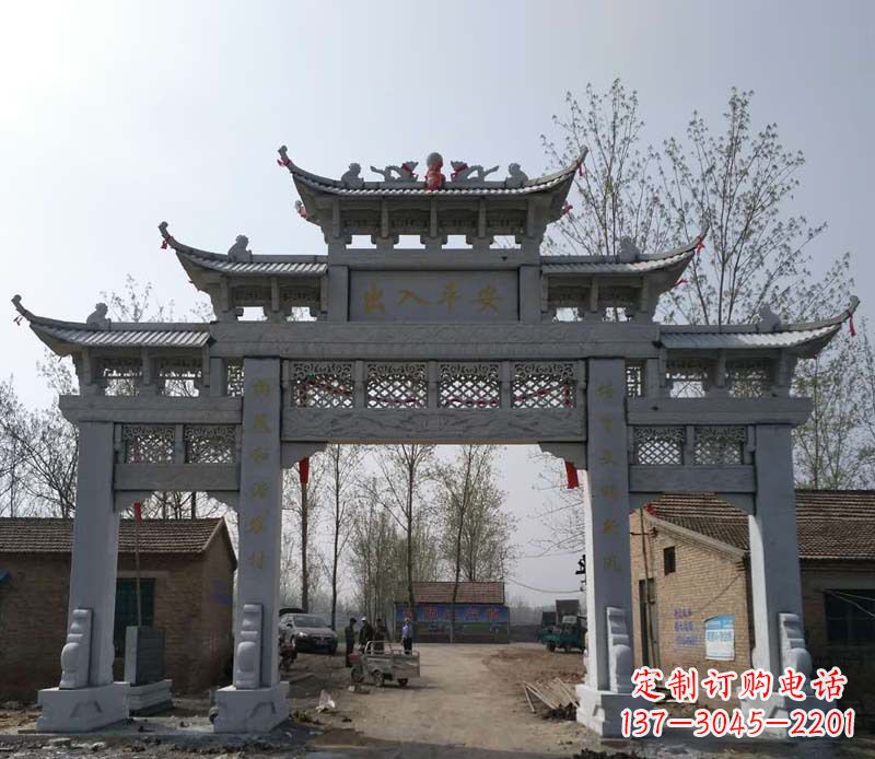 广州仿古石牌坊石雕