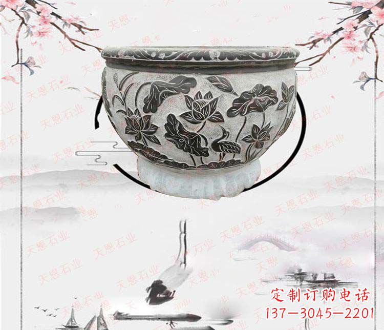 广州仿古石水缸石浮雕石雕,欧式古典设计