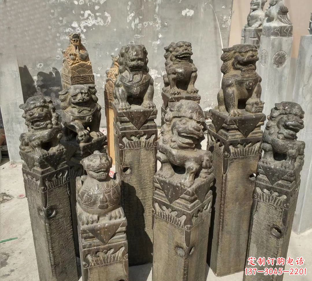 广州仿古马雕塑,高端定制艺术石雕