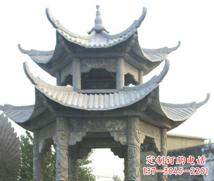 广州仿古双层石雕凉亭