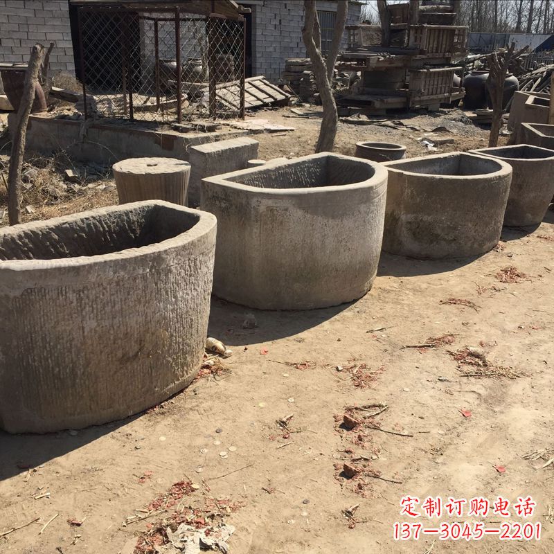 广州仿古做旧弧形石槽