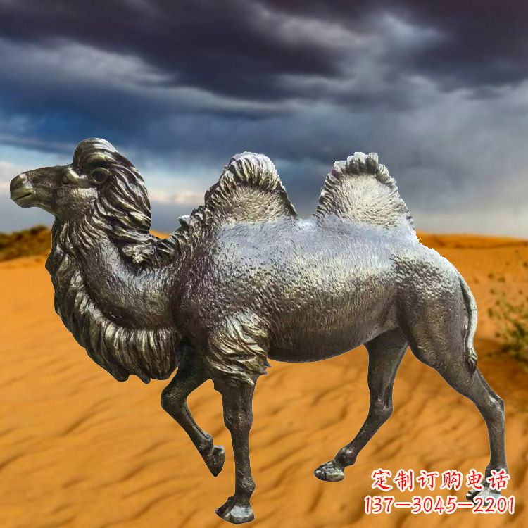 广州仿铜玻璃钢骆驼雕塑